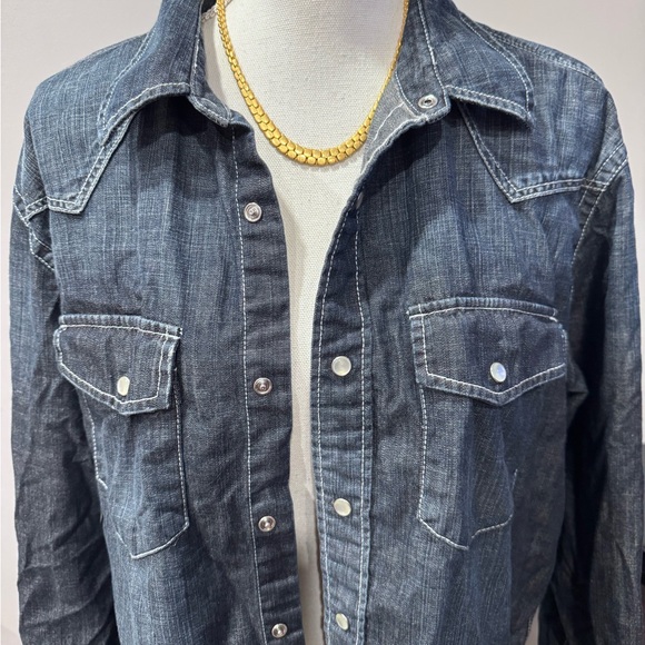 Tommy Hilfiger Dark Blue Denim Shirt - Picture 2 of 10